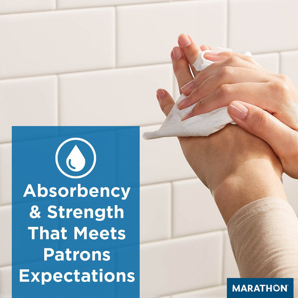 Marathon Hardwound Roll 1-Ply White Paper Towels, 6 rolls, 700 ft./roll