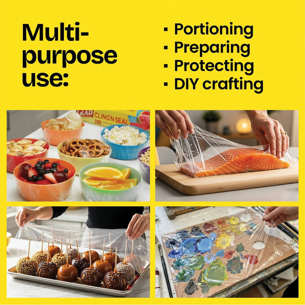 Glad Cling ‘N Seal Clear Plastic Food Wrap 400 sq. ft./roll, 2 rolls