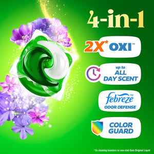 Gain Flings 4 in 1 Laundry Detergent Pacs, Moonlight Breeze, 152 ct.