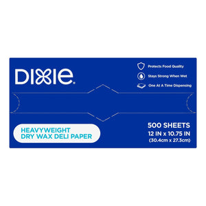 Dixie Heavyweight Dry Wax Deli Paper 12" X 10.75