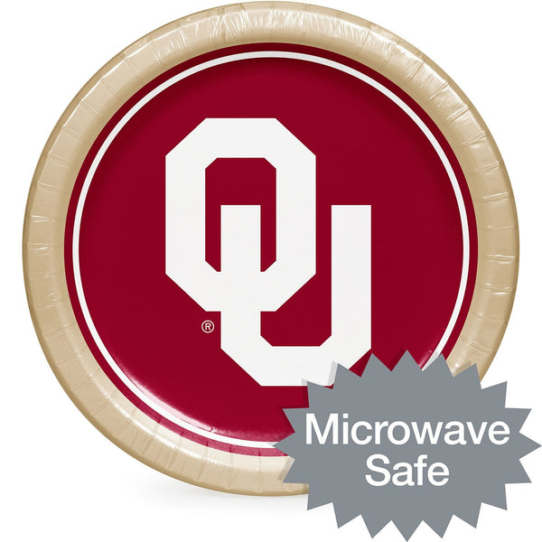 Oklahoma Sooners NCAA Round Paper Plates, 10