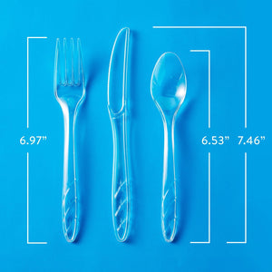Member's Mark Clear Cutlery Combo Pack, Forks, Knives, Spoons 360 ct.