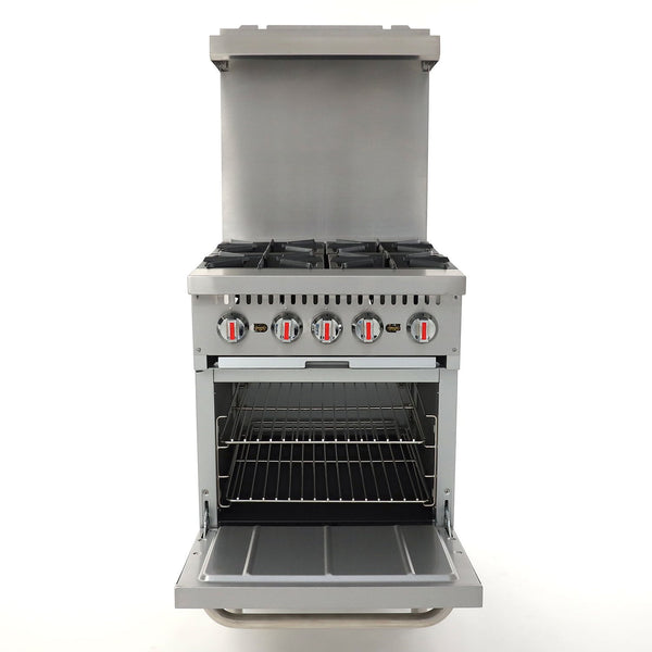 General Stainless Steel Gas Range with Oven, Choose Size & Gas Type