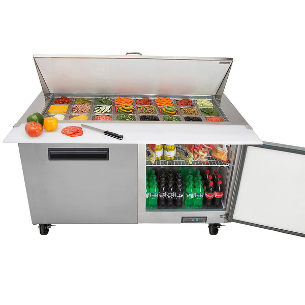 Maxx Cold X-Series Commercial Refrigerated Prep Station, Stainless Steel (15.5 cu. ft.)