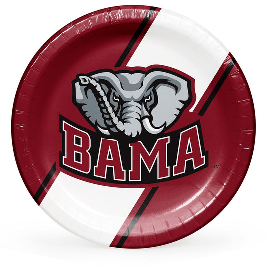 Alabama Crimson Tide NCAA Round Paper Plates, 10