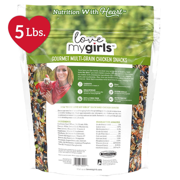 Love My Girls 2-pack Veggies & Worms 5lb Chicken Treat Bags