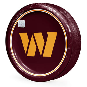 Washington Commanders NFL Round Paper Plates, 10