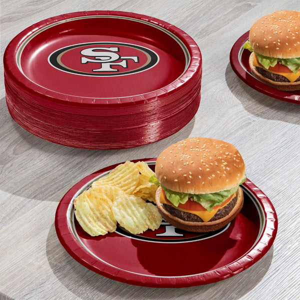 San Francisco 49ers NFL Round Paper Plates, 10
