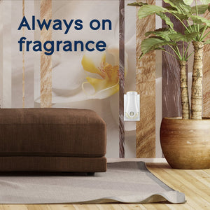 Glade PlugIns Scented Oil, Cashmere Woods with Sheer Vanilla Embrace, 1 Warmer + 9 Refills