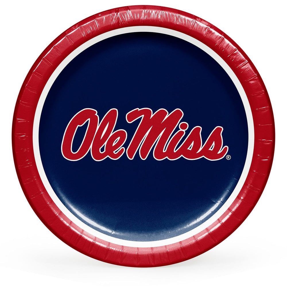 Ole Miss Rebels NCAA Round Paper Plates, 10