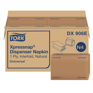 Tork Xpressnap 1-Ply Brown Interfold Dispenser Napkins, 12 pks., 500 napkins/pk.