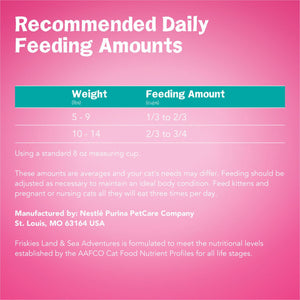 Friskies Land & Sea Adventures, Chickn and Ocean Fish Flavored, Adult Dry Cat Food, 32 lbs.