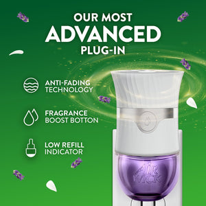 Air Wick Plug In Scented Oil Air Fresheners,  Lavender & Chamomile, 2 warmers + 8 refills