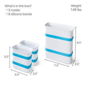 FreezeUp Freezer Food Block Maker, 3-Piece Set