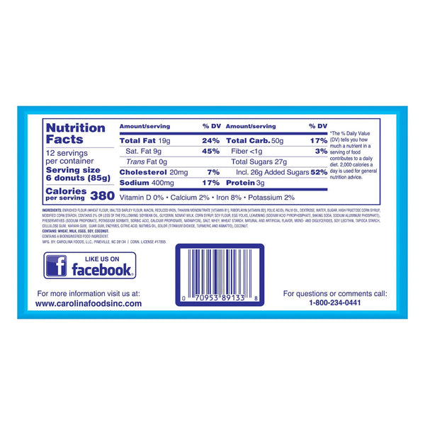 Duchess Mini Powdered Sugar Donuts, 3 oz, 12 pk.