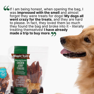 Waggin Train Chicken Jerky Tenders with Bone Broth & Turmeric, High Protein Dog Treats, 36 oz.