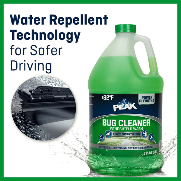 PEAK Windshield Wash +32°F Bug Cleaner 1 Gallon 6PK