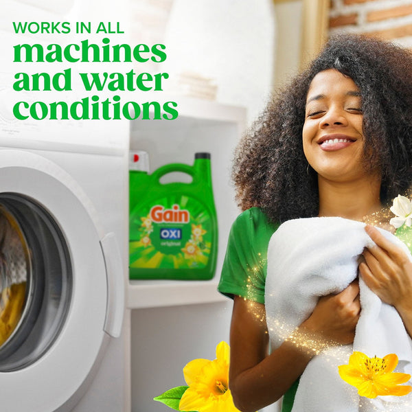 Gain + Oxi Liquid Laundry Detergent, Original, 159 Loads, 170 fl. oz.