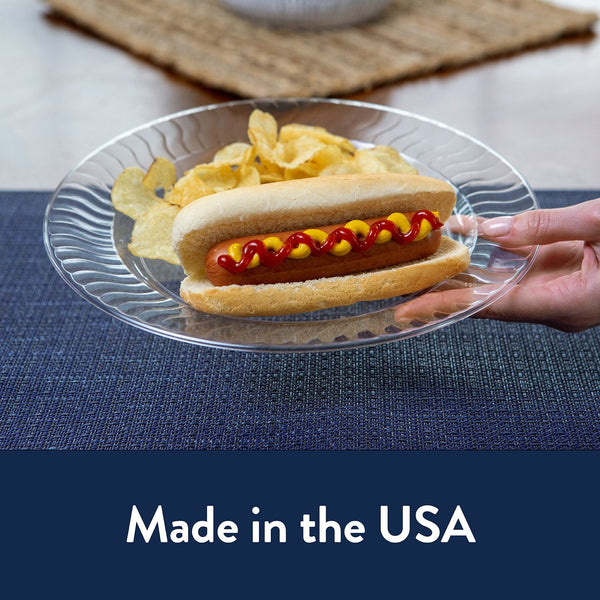 Chinet Crystal Clear Plastic Dinner Plate, 10" 100 ct.