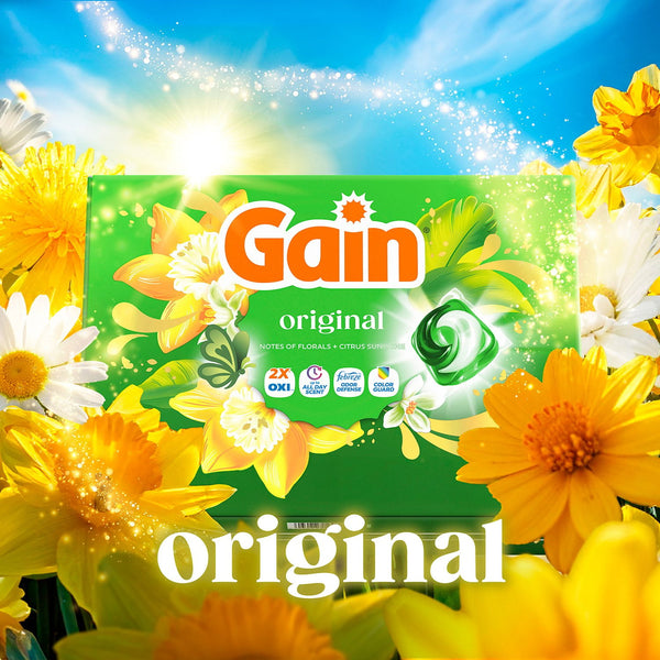 Gain Flings! 3 in 1 Laundry Detergent Pacs, Original Scents, 152 ct.