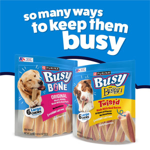 Purina Busy with Beggin’ Twist’d Adult Dog Chew Bone Treats - 18 ct. Pouch