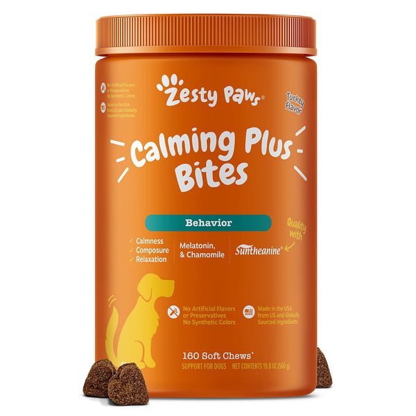 Zesty Paws Calming Plus Bites, Turkey, 160 ct.