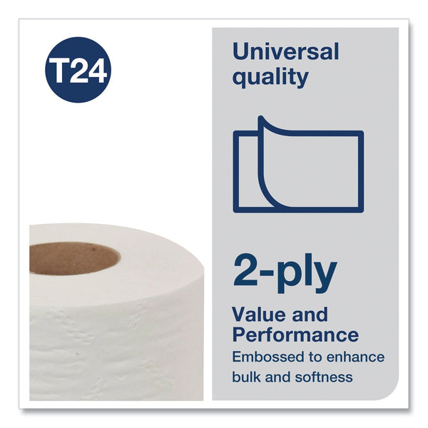 Tork Universal 2-Ply White Bath Tissue, 96 rolls, 500 sheets/roll