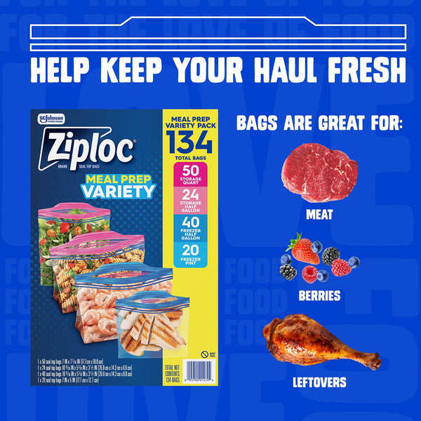 Ziploc Meal Prep Variety Pack, 134 ct.