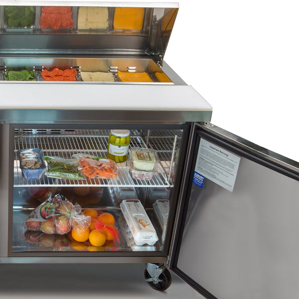 Maxx Cold X-Series Commercial Refrigerated Sandwich/Salad Station, Stainless Steel 7 cu. ft.