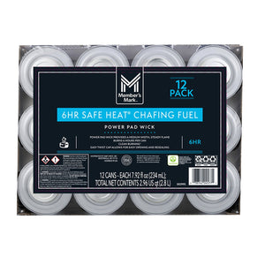 Member's Mark 6-Hour Safe Heat Chafing Fuel with PowerPad, 12 ct.