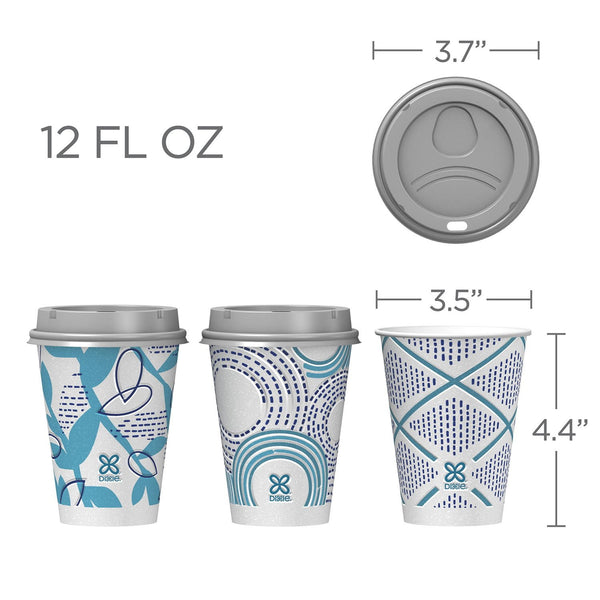 Dixie® To Go 12 oz. Paper Cup with Leak-Resistant Lid, 92 ct.
