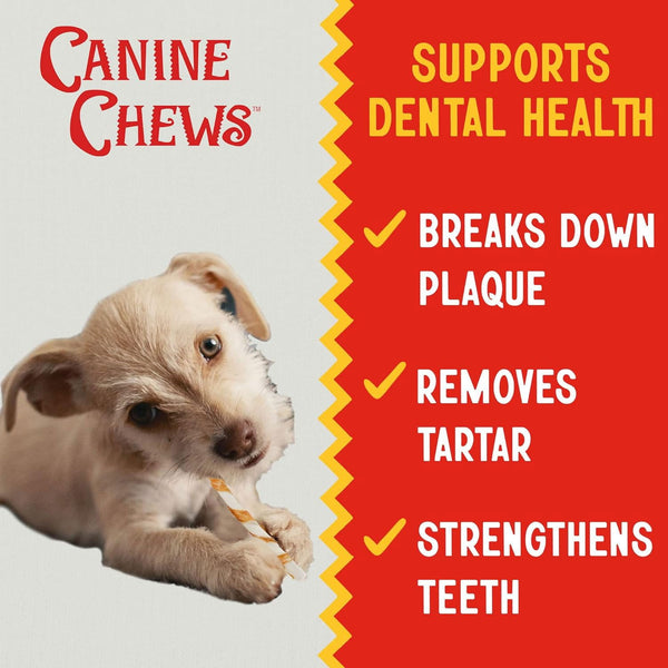 Canine Chews Chicken-Wrapped Rawhide Chews for Dogs, 125 ct.
