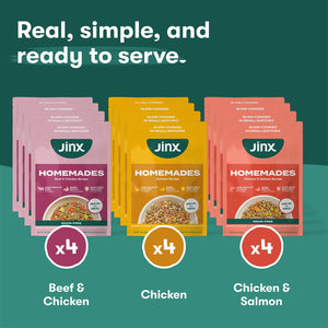Jinx Homeamdes Variety Pack, Wet Dog Food Pack , 9 oz., 12 ct.