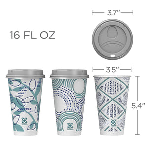Dixie® To Go 16 oz. Paper Cup with Leak-Resistant Lid, 75 ct.