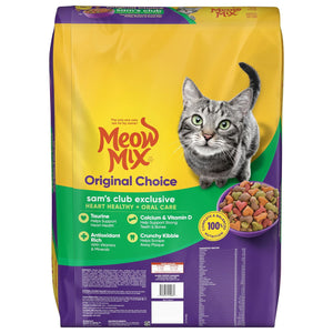 Meow Mix, Original Choice Flavor Adult Dry Cat Food, Heart Healthy & Oral Care Formula, 32 lbs.