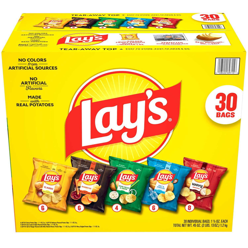 Lay's Mix Variety Pack Potato Chips, 30 pk.