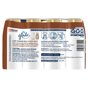 Glade Automatic Spray Air Freshener Refills, Cashmere Woods, 4 ct.