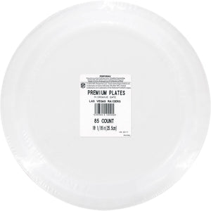 Las Vegas Raiders NFL Round Paper Plates, 10