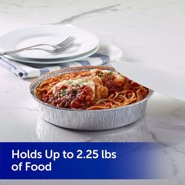 Reynolds 9" Round Foil Take Out Containers with Lids, 20 ct.