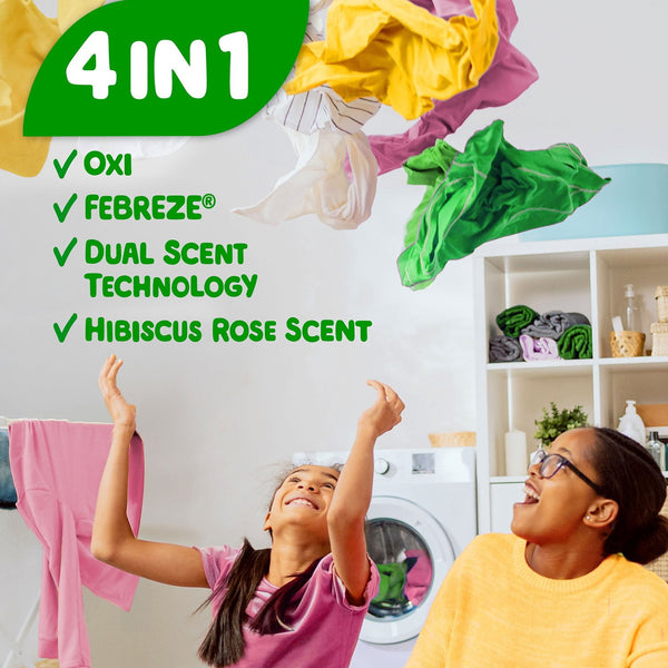 Gain Flings Tango Twist Laundry Detergent Pacs, Rose + Hibiscus Scent, 108 ct.