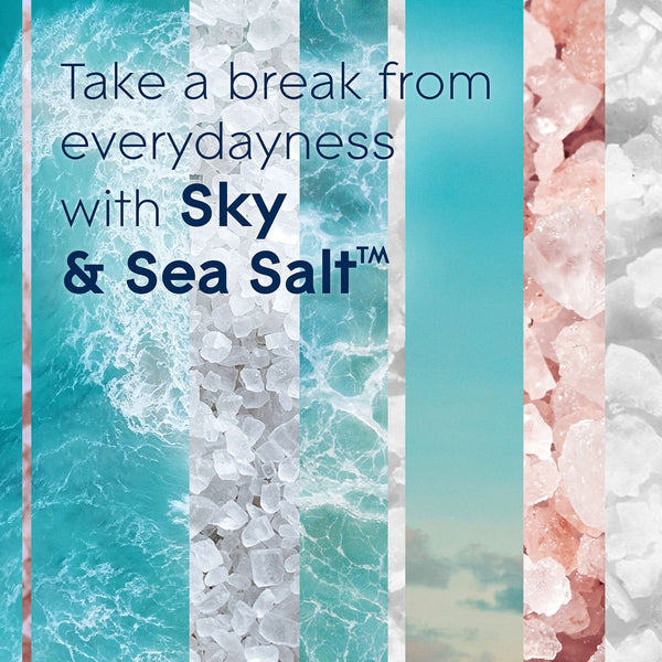 Glade PlugIns Scented Oil, Sky & Sea Salt with Coastal Sunshine Citrus, 1 Warmer + 9 Refills