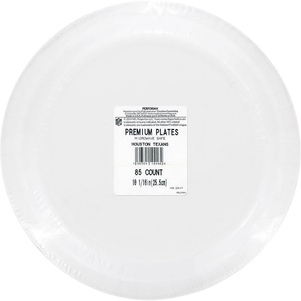 Houston Texans NFL Round Paper Plates, 10