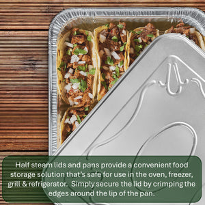 Member's Mark Aluminum Steam Table Lids, Half Size, 100 ct.