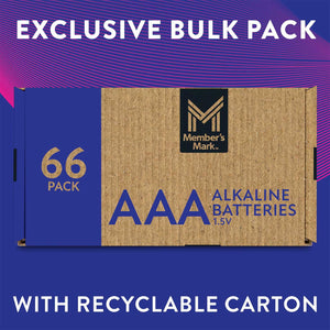 Member's Mark AAA Alkaline Batteries, 66-Pack