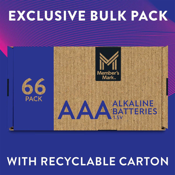 Member's Mark AAA Alkaline Batteries, 66-Pack