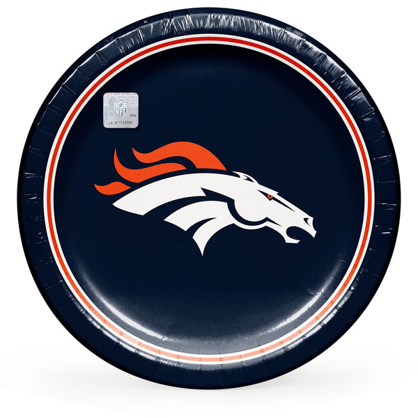 Denver Broncos NFL Round Paper Plates, 10
