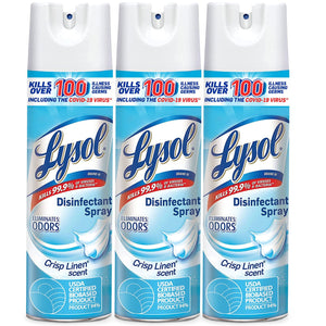 Lysol Disinfectant Spray, Crisp Linen 19 oz., 3 pk.