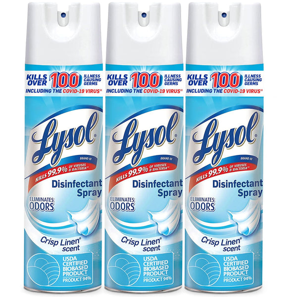 Lysol Disinfectant Spray, Crisp Linen 19 oz., 3 pk.