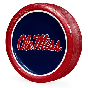 Ole Miss Rebels NCAA Round Paper Plates, 10