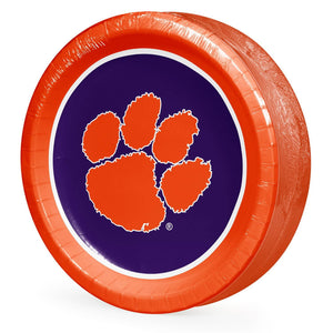 Clemson Tigers NCAA Round Paper Plates, 10
